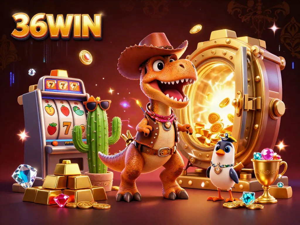 Experience thrilling jackpots at 36WIN, where vibrant characters and exciting slot elements come to life.