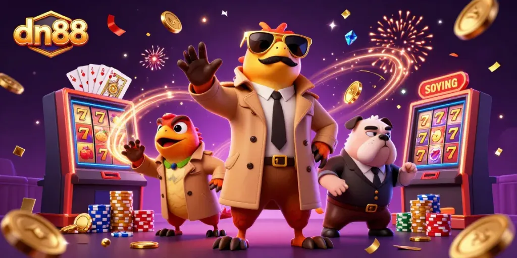 Spin to win with dn88's thrilling slot reels and vibrant casino action.