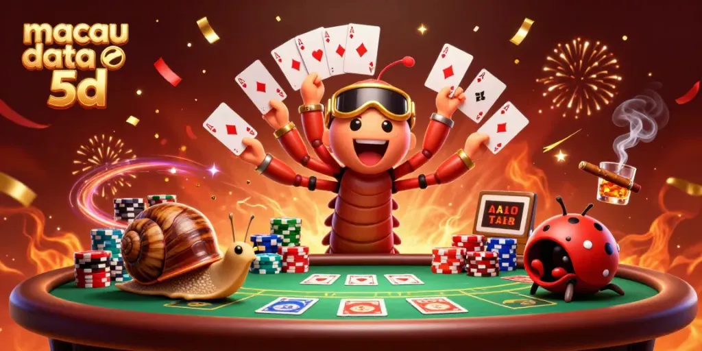 Melihat hasil keluaran macau data 5d dengan dealer kartun yang unik, penuh simbol permainan.