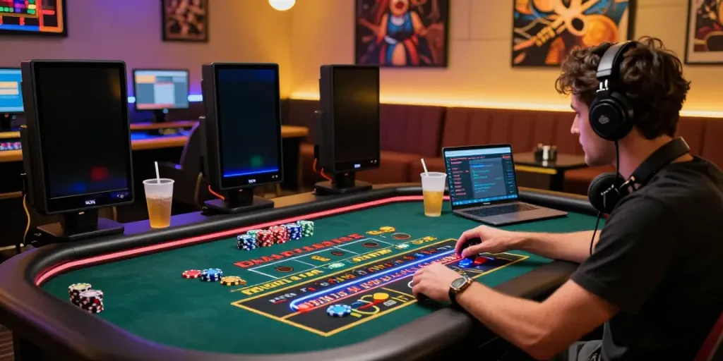 Engaging online gaming scene showcasing https://h19gene.com/ live casino action with vibrant atmosphere.