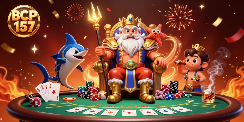Engage with BCP 157 in a vibrant casino scene showcasing dynamic gaming elements and enchanting characters.