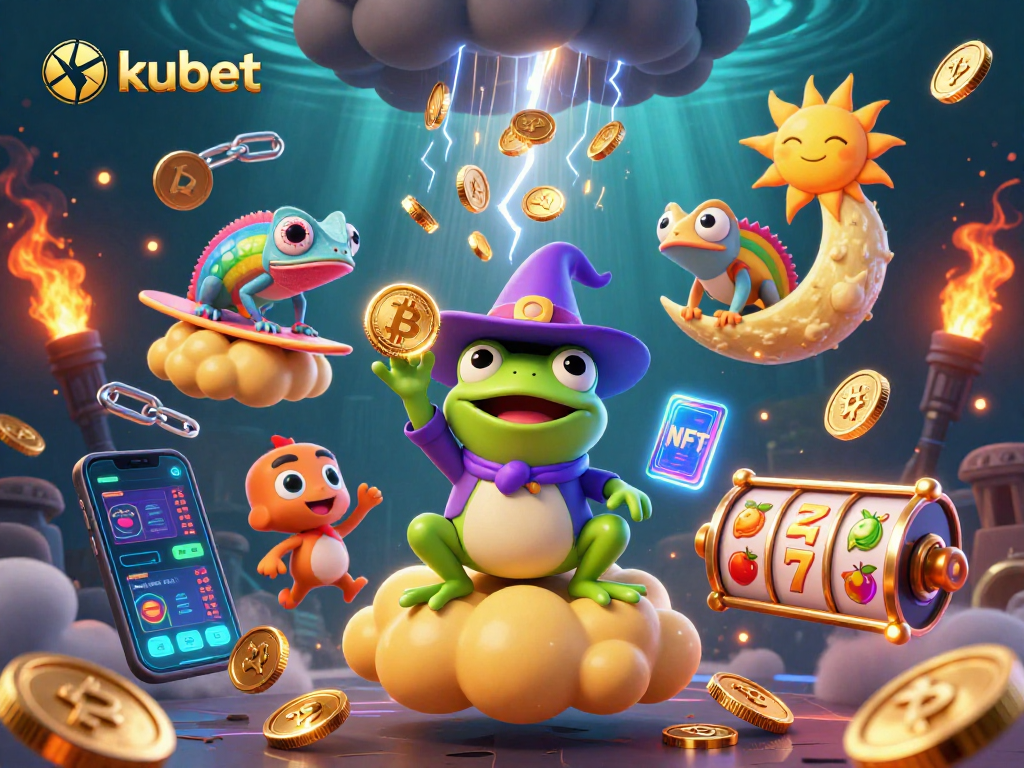 Experience kubet's vibrant gambling universe with whimsical characters and rich casino elements.