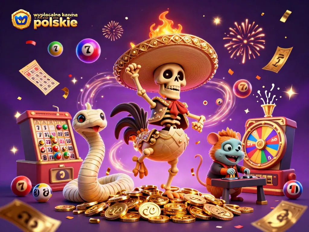 Experience the thrill of wypłacalne kasyna internetowe polskie with vibrant characters celebrating over a jackpot!