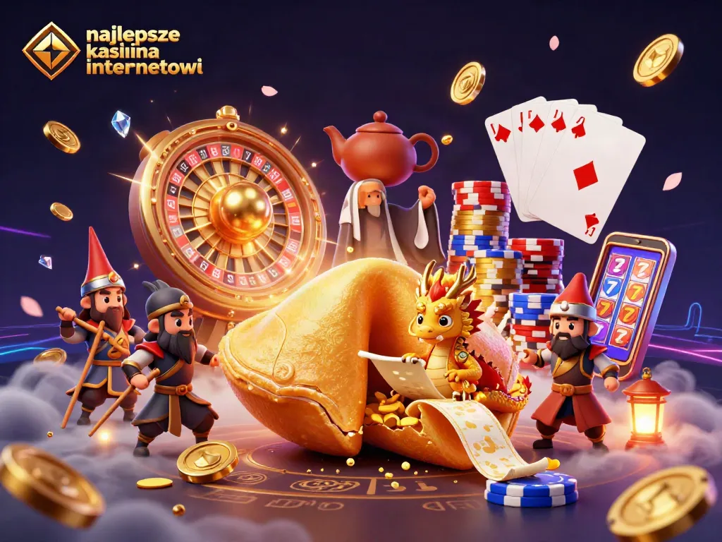 Experience the best online casinos with this vibrant illustration, showcasing najlepsze kasyna internetowe in an energetic digital art style.