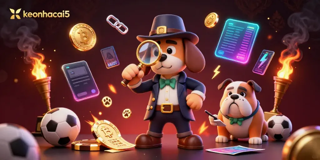 Engage with keonhacai5 as the detective discovers betting clues and opportunities in a vibrant sports betting scene.