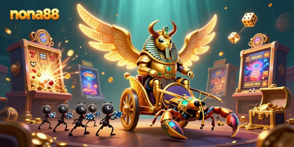 Engage with the thrilling nona88 casino experience featuring vibrant characters and dynamic gaming elements.