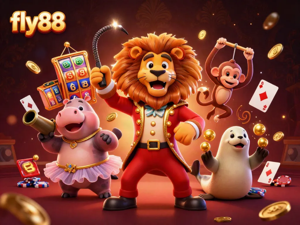 Engage in thrilling gameplay with fly88 featuring vibrant casino characters in a dynamic illustration.