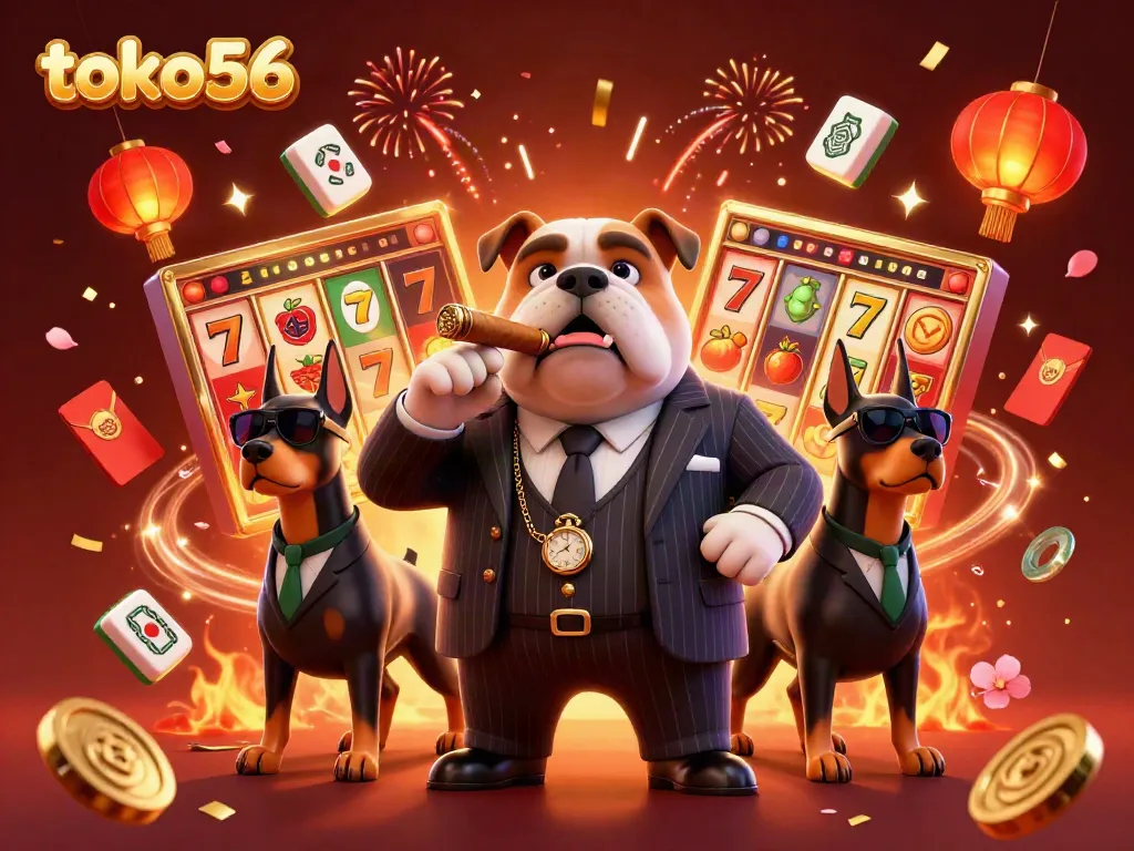 Experience thrilling casino gameplay with toko56, where vibrant slot machines and animated characters captivate players.