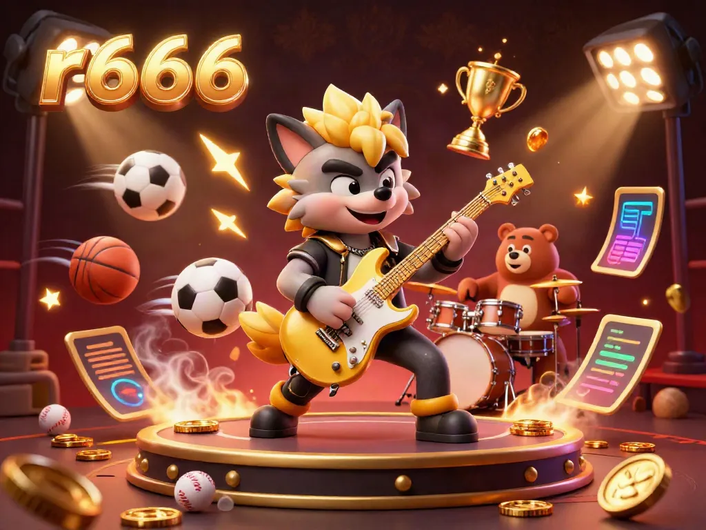 Engage with thrilling casino action at r666 featuring dynamic illustrations of gaming elements and vibrant characters.