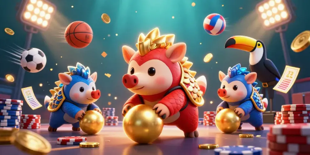 Bet on tn88 as rival pangolins clash in a dynamic 3D casino showdown.