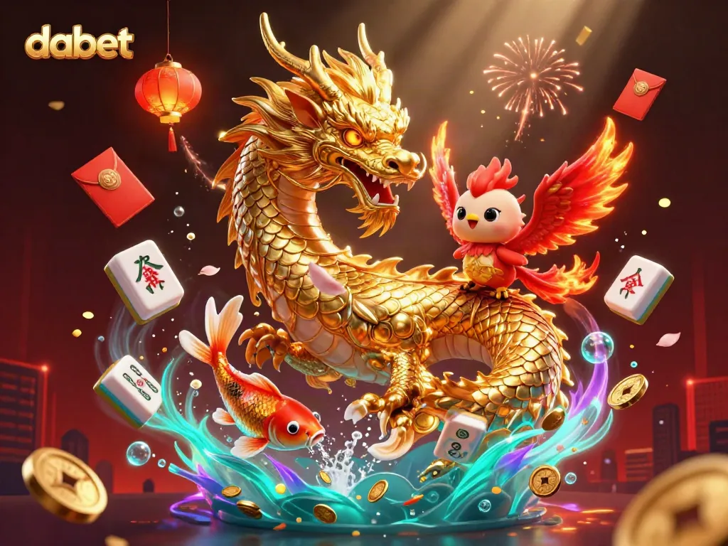 Experience thrilling gaming adventures with dabet in this vibrant 3D illustration featuring majestic characters.