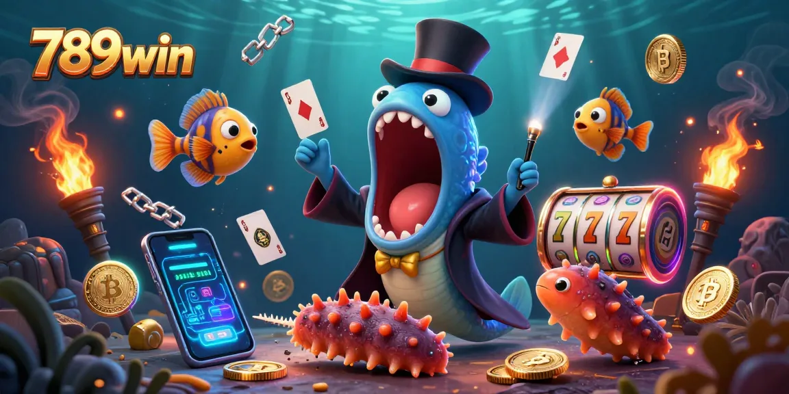 Engage with thrilling slots at 789win featuring magical deep-sea characters and glowing crypto elements.